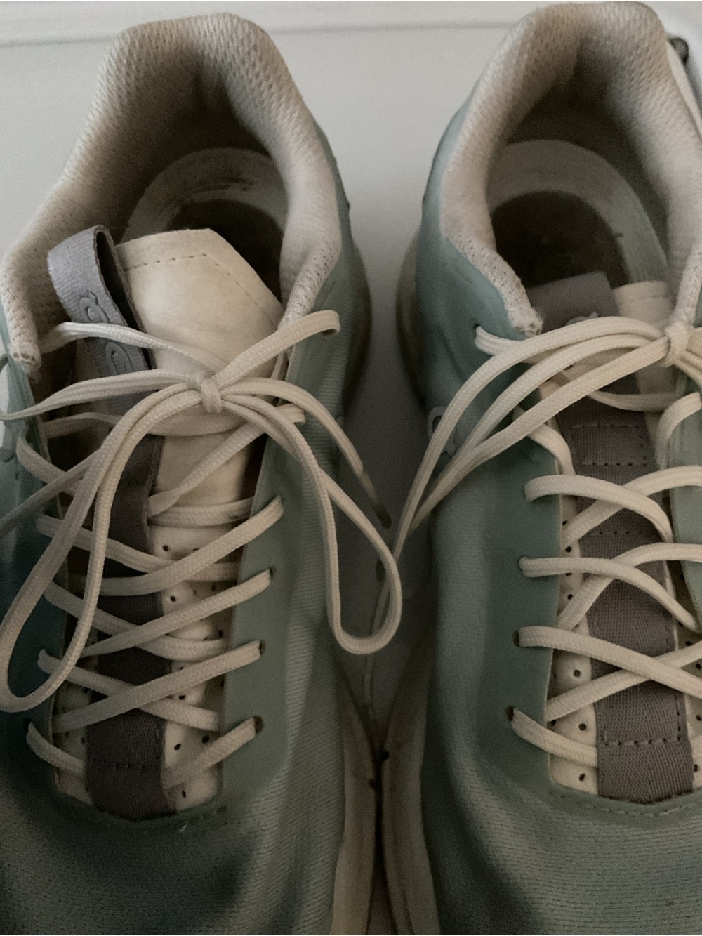 On Cloud Women's Light Green Lace-Up Athletic Sneakers - Picture 3 of 5